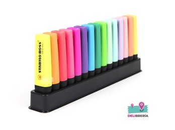 RESALTADOR STABILO BOSS DESKSET X 15 UNID.