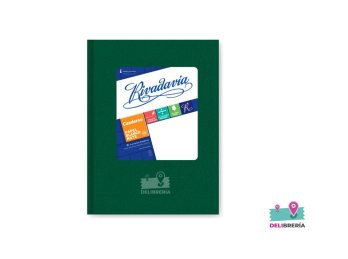 CUADERNO RIVADAVIA ARAÑA TAPA DURA 50 HOJAS RAYADO VERDE