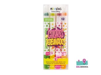 RESALTADOR MOOVING COLORING X 4 GEL PERFUMADO