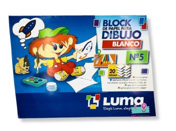 BLOCK DIBUJO LUMA BLANCO Nº 5 20 HS