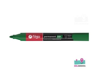 MARCADOR FILGO PERMANENTE PUNTA REDONDA 051 VERDE