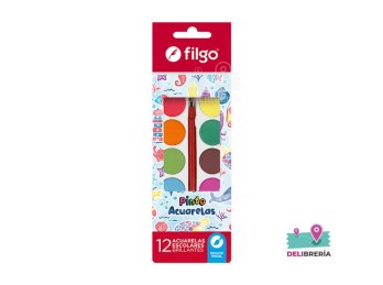 ACUARELA FILGO PINTO ESTUCHE X 12 COLORES