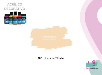 ACRILICO DECORATIVO ETERNA 50 ML 002-BLANCO CALIDO