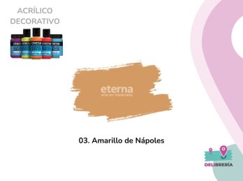 ACRILICO DECORATIVO ETERNA 50 ML 003-AMARILLO NAPOLES