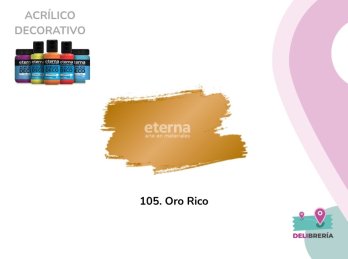 ACRILICO DECORATIVO ETERNA 50 ML 105-ORO RICO