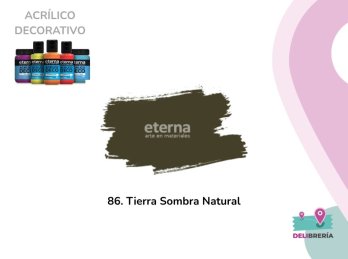 ACRILICO DECORATIVO ETERNA 250 ML 86-TIERRA SOMBRA NATURAL