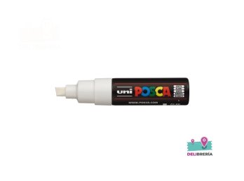 MARCADOR UNI-POSCA 8K 5,5 MM PUNTA BISEL BLANCO