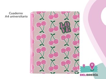 CUADERNO 29,7 MOOVING TAPA SEMIRÍGIDA D 80 HOJAS RAYADO PINK