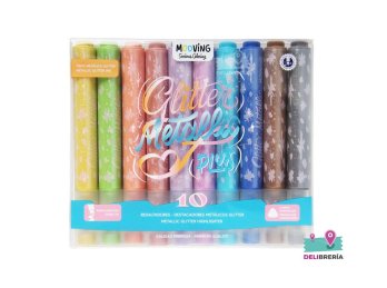RESALTADOR MOOVING COLORING X 10 GLITTER