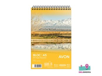 BLOCK ANOTADOR AVON A5 80 HOJAS RAYADO ESPIRAL