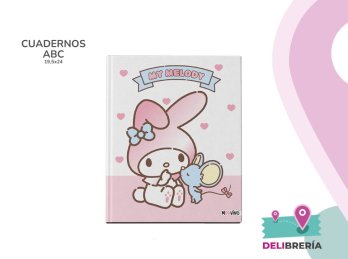 CUADERNO 19,5 X 24 MOOVING TAPA DURA 48 HS MY MELODY