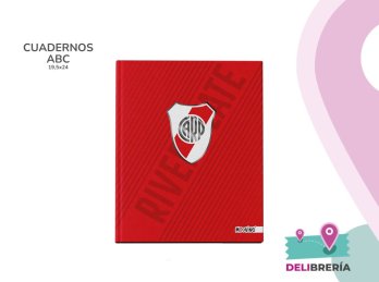 CUADERNO 19,5 X 24 MOOVING TAPA DURA 48 HS RIVER PLATE