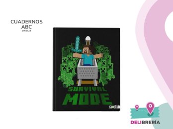 CUADERNO 19,5 X 24 MOOVING TAPA DURA 48 HS MINECRAFT